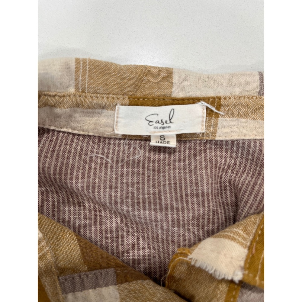 Easel Los Angeles Plaid Patchwork Distressed Over… - image 2